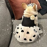 HKM-0890301 Casual Black Printed Skirt for Dogs in Multiple Sizes