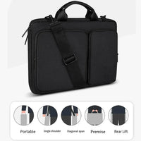 HKM-089107 Stylish Laptop Messenger Bag with Zipper Closure - Versatile Briefcase for Office Use