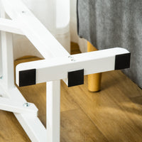 HKM-0891197 Foldable Dog Ramp with Non-Slip Carpet Top - Gray and White, Designed for Senior and Small Dogs