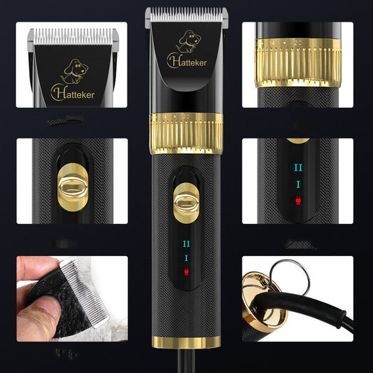 HKM-0891325 Titanium Ceramic Blade Pet Shaver with Adjustable Cutter Head and Noise Reduction