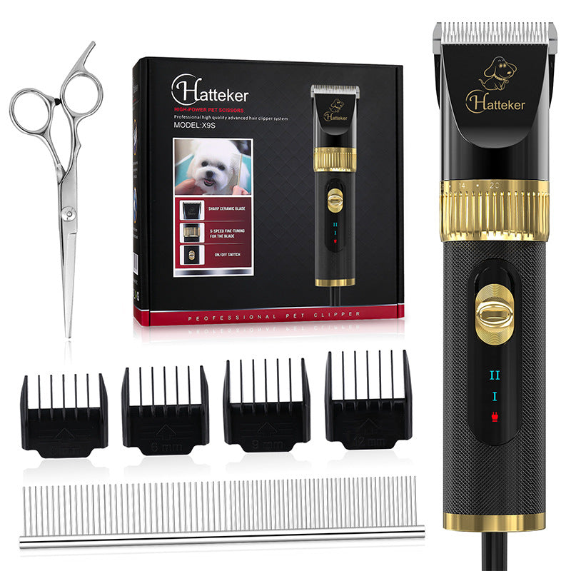 HKM-0891325 Titanium Ceramic Blade Pet Shaver with Adjustable Cutter Head and Noise Reduction