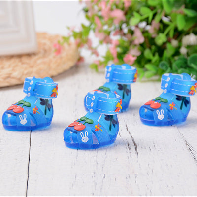 HKM-0892349 Fashionable Soft-Soled Non-Slip Waterproof Shoes for Dogs - Breathable Design in Pink, Yellow, and Blue