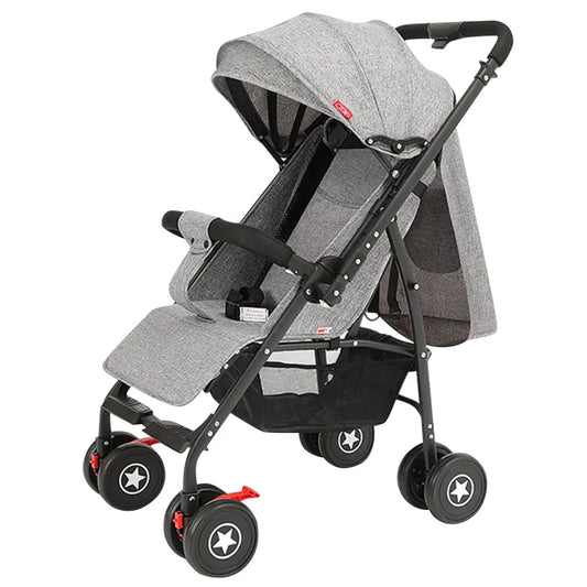 HKM-089235 Compact Folding Lightweight Baby Stroller Pushchair for Infants - Travel Buggy with Umbrella Design
