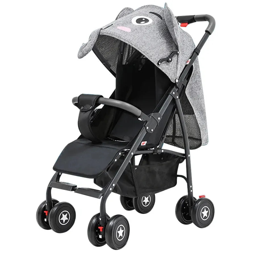 HKM-089235 Compact Folding Lightweight Baby Stroller Pushchair for Infants - Travel Buggy with Umbrella Design