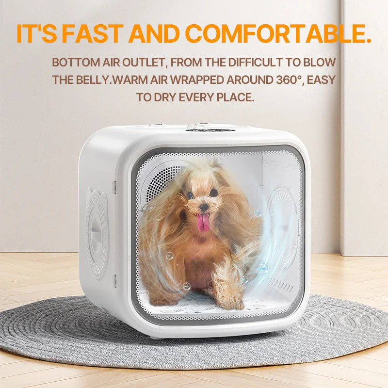 HKM-089299 75L Smart Pet Dryer Box with Curved Tempered Glass for Quick 15-Minute Drying