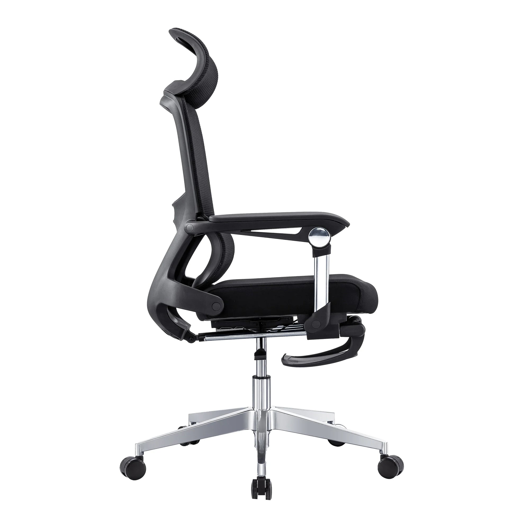 HKM-089299 Ergonomic Adjustable Mesh Office Chair with High Back and Headrest, Swivel Design