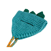 HKM-0893117 Knitted Dinosaur Pet Hat for Cats - Available in Blue, Green, Purple, and Yellow