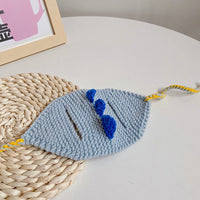 HKM-0893117 Knitted Dinosaur Pet Hat for Cats - Available in Blue, Green, Purple, and Yellow