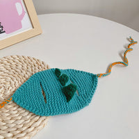 HKM-0893117 Knitted Dinosaur Pet Hat for Cats - Available in Blue, Green, Purple, and Yellow