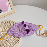 HKM-0893117 Knitted Dinosaur Pet Hat for Cats - Available in Blue, Green, Purple, and Yellow