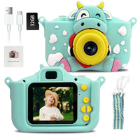 HKM-089427 Children's Cartoon Digital Camera with HD Photo and Video Features, Fun Games, and Customizable Stickers