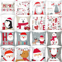 HKM-089427 Nordic Christmas Pillowcase in Peach Fur - 45x45cm Decorative Cushion Cover for Home and Holiday Decor