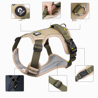 HKM-0894781 Reflective Oxford Cloth Chest Strap Dog Leash for Large Dogs - Adjustable Sizes S to XL