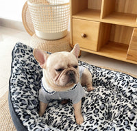 HKM-0895549 Cozy Black Plush Pet Sofa Dog Bed for Small Animals, 100 x 70 cm