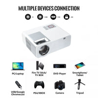 HKM-089555 1080P Portable Wi-Fi Projector for Home Theatre and Outdoor Movie Experience