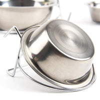 HKM-089555 Hanging Stainless Steel Dog Food Bowl - Available in Small, Medium, and Large Sizes