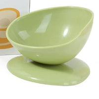 HKM-0895677 Large Caliber Anti-Spill Cat Bowl in Grass Green, Lemon Yellow, and Rouge Pink - 200ml Capacity