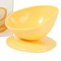 HKM-0895677 Large Caliber Anti-Spill Cat Bowl in Grass Green, Lemon Yellow, and Rouge Pink - 200ml Capacity