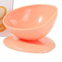 HKM-0895677 Large Caliber Anti-Spill Cat Bowl in Grass Green, Lemon Yellow, and Rouge Pink - 200ml Capacity