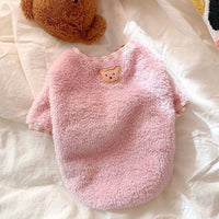 HKM-0896061 Navy Blue and Pink Solid Color Clothes for Female Pomeranian Yorkshire Teddy Puppies