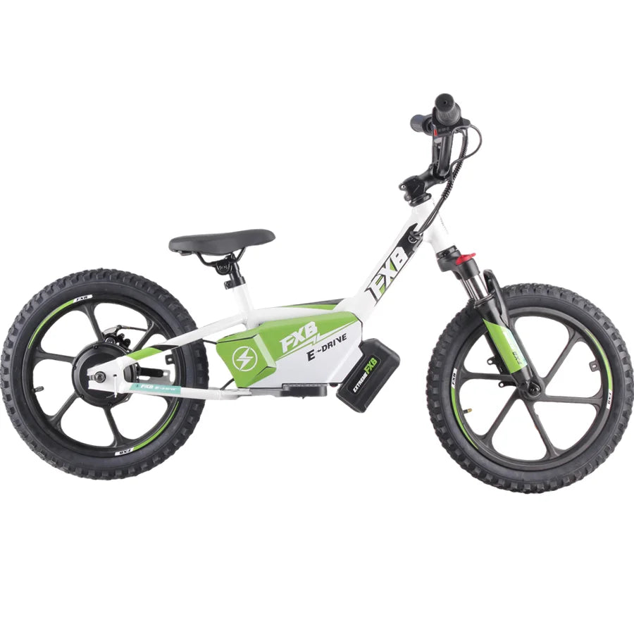 HKM-089619 16" Electric Balance Bike for Kids, 350W Motor, Aluminum Alloy Frame, Adjustable Suspension, Age 5-8, 60KG Load Capacity