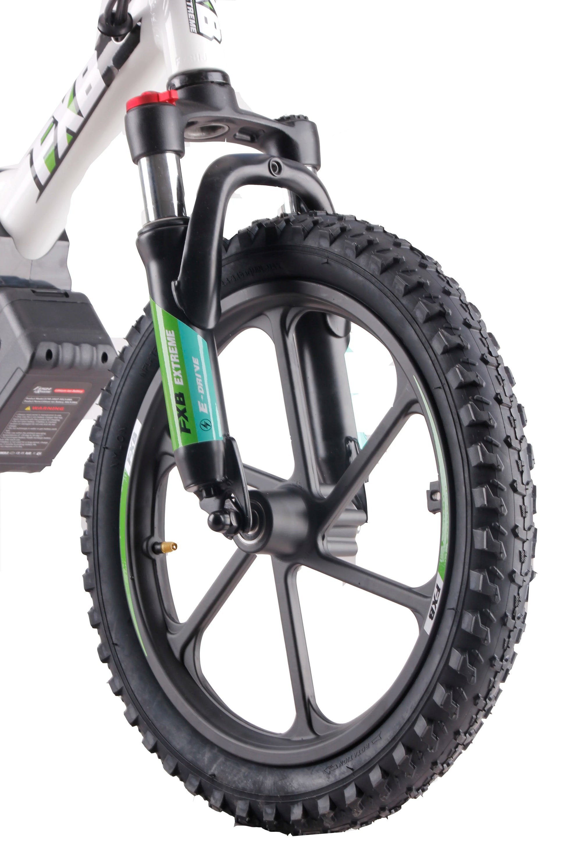 HKM-089619 16" Electric Balance Bike for Kids, 350W Motor, Aluminum Alloy Frame, Adjustable Suspension, Age 5-8, 60KG Load Capacity