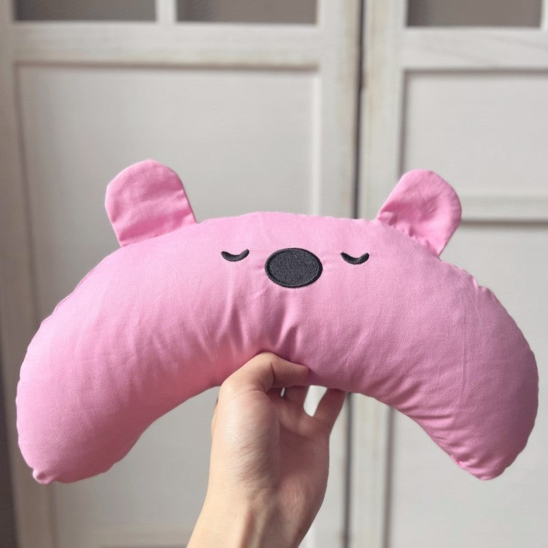 HKM-0896317 Cervical Support Pillow for Pets - Soft Cloth in Dream Purple, Matcha Green, Cute Pink, and More