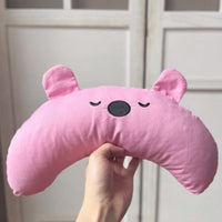HKM-0896317 Cervical Support Pillow for Pets - Soft Cloth in Dream Purple, Matcha Green, Cute Pink, and More