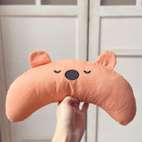 HKM-0896317 Cervical Support Pillow for Pets - Soft Cloth in Dream Purple, Matcha Green, Cute Pink, and More