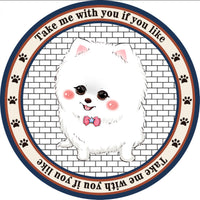 HKM-0897341 Round Non-Slip Cartoon Dog Mat for All Seasons - Available in Two Sizes