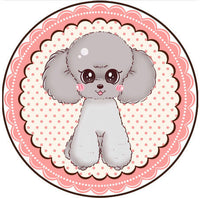 HKM-0897341 Round Non-Slip Cartoon Dog Mat for All Seasons - Available in Two Sizes