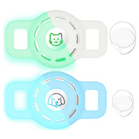 HKM-0897469 Airtag-Compatible Protective Sleeve for Pet Collars - Fashionable Silicone Design