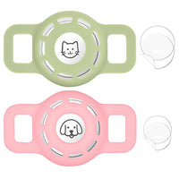 HKM-0897469 Airtag-Compatible Protective Sleeve for Pet Collars - Fashionable Silicone Design