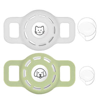 HKM-0897469 Airtag-Compatible Protective Sleeve for Pet Collars - Fashionable Silicone Design