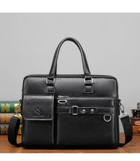 HKM-089747 Vintage Laptop Tote Bag - Large Capacity, Waterproof, and Wear-Resistant Briefcase for Men