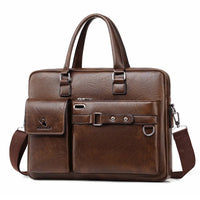 HKM-089747 Vintage Laptop Tote Bag - Large Capacity, Waterproof, and Wear-Resistant Briefcase for Men