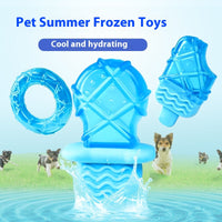 HKM-0902077 Cooling Water Injection Ice Candy Molar Toy for Dogs - Available in Rock Candy, Pacifier, and Ring Designs