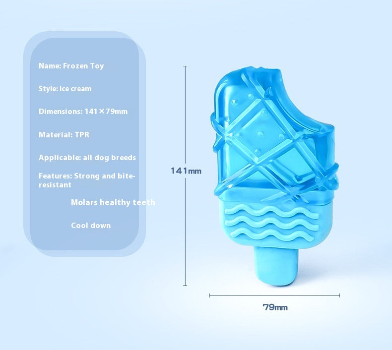 HKM-0902077 Cooling Water Injection Ice Candy Molar Toy for Dogs - Available in Rock Candy, Pacifier, and Ring Designs