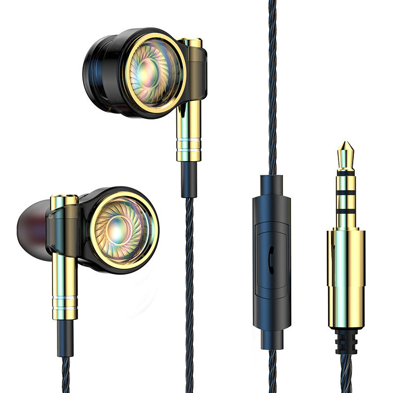HKM-090259 Heavy Bass In-Ear Headphones with Microphone and 3.5mm Plug