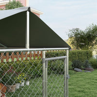 HKM-0904893 Outdoor Dog Kennel for Small to Medium Dogs with Waterproof Roof, 6.6'x6.6'x4.9'
