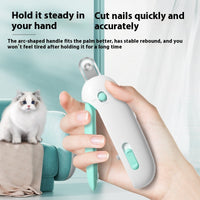 HKM-0905021 Cat Nail Scissors with Gravity Push Design in Blue and Pink