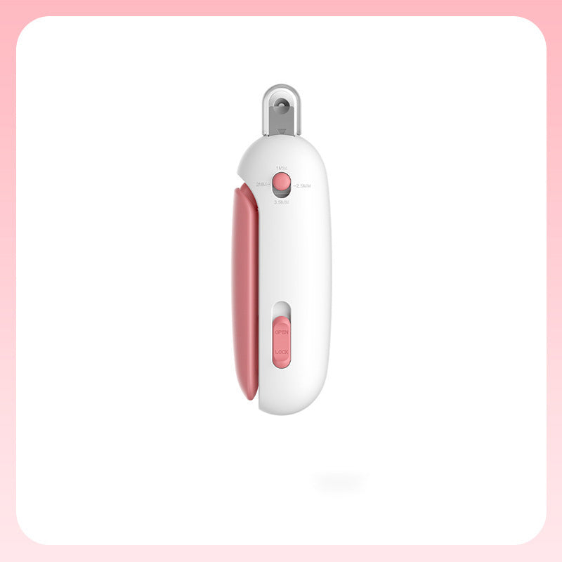 HKM-0905021 Cat Nail Scissors with Gravity Push Design in Blue and Pink