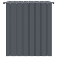 HKM-0905277 Outdoor Doghouse with Roof, Black Galvanized Steel, 110 x 103 x 109 cm
