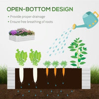 HKM-0908605 Galvanized Raised Garden Bed with Mini Greenhouse Cover and Roll-Up Windows for Outdoor Planting, 50 x 37.5 x 36.25 Inches