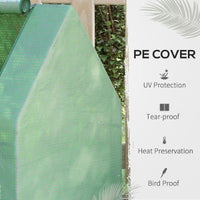 HKM-0908605 Galvanized Raised Garden Bed with Mini Greenhouse Cover and Roll-Up Windows for Outdoor Planting, 50 x 37.5 x 36.25 Inches