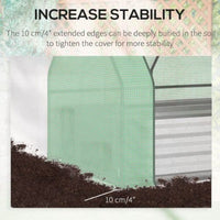HKM-0908605 Galvanized Raised Garden Bed with Mini Greenhouse Cover and Roll-Up Windows for Outdoor Planting, 50 x 37.5 x 36.25 Inches