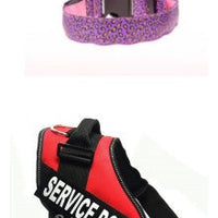 HKM-0908989 LED Pet Safety Collar with Adjustable Nylon and Leopard Print Design