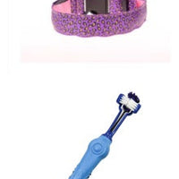 HKM-0908989 LED Pet Safety Collar with Adjustable Nylon and Leopard Print Design