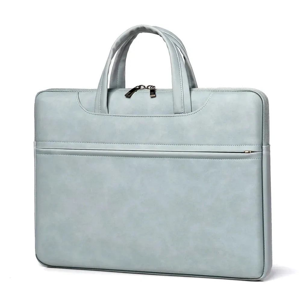 HKM-090899 Professional PU Leather Laptop Bag for 13-15.6 Inch Devices - Unisex Business Briefcase