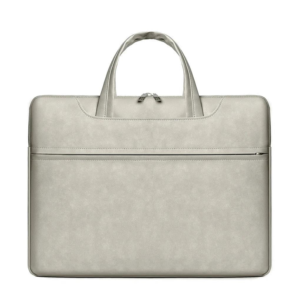 HKM-090899 Professional PU Leather Laptop Bag for 13-15.6 Inch Devices - Unisex Business Briefcase